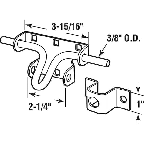 Steel Slide Bolt Latch, with Keeper and Fasteners Steel Slide Bolt Latch, with Keeper and Fasteners