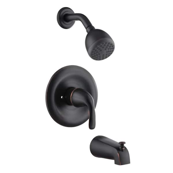 Ultra Faucets Vantage Single Handle 1-Spray Tub and Shower Faucet 1.8 GPM with Pressure Balance in. Oil Rubbed Bronze (Valve Included)