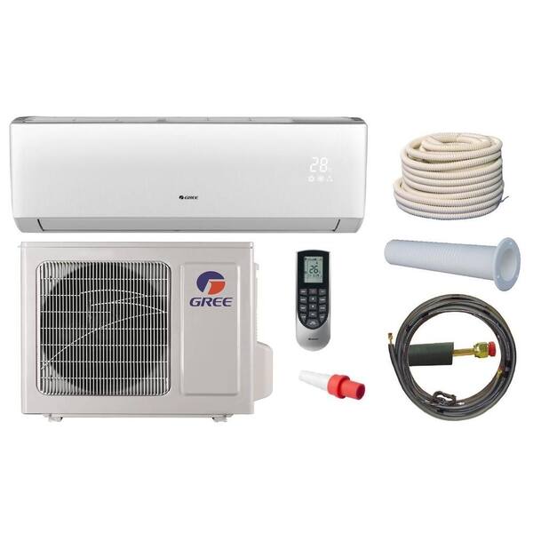 GREE Vireo 9,000 BTU 3/4 Ton Ductless Mini Split Air Conditioner and Heat Pump Kit - 115V/60Hz