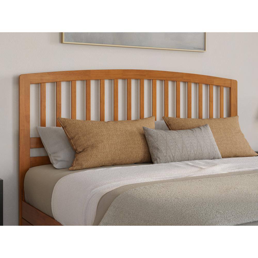 Lucia Light Toffee King Wood Platform Bed with Storage Drawers