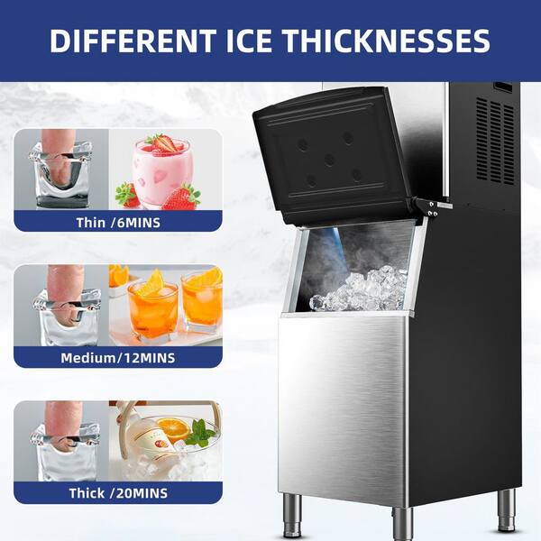 SIMZLIFE 22.2 in. 400 lb./24H Full Size Cubes Freestanding Ice