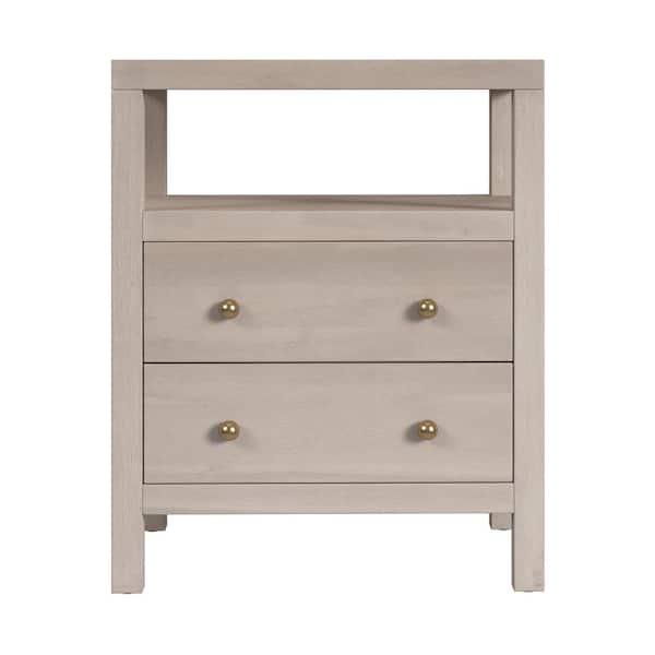Butler Specialty Company Nora Taupe 2-Drawer 21 in. W Wood Nightstand