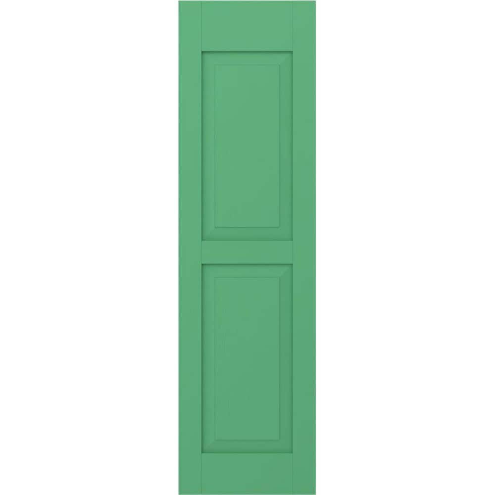 12 in. W x 47 in. H Americraft 2-Equal Raised Panel Exterior Real Wood Shutters Pair in Lily Pads price history on PriceWatchPro