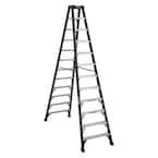 12 ft. Fiberglass Step Ladder 16.1 ft. Reach Height Type 1A - 300 lbs., Expanded Work Step and Impact Absorption System