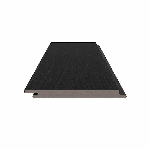 All Weather System 0.5 in. x 5.5 in. x 1 ft. Indian Ebony Tongue and Groove Composite Siding Sample