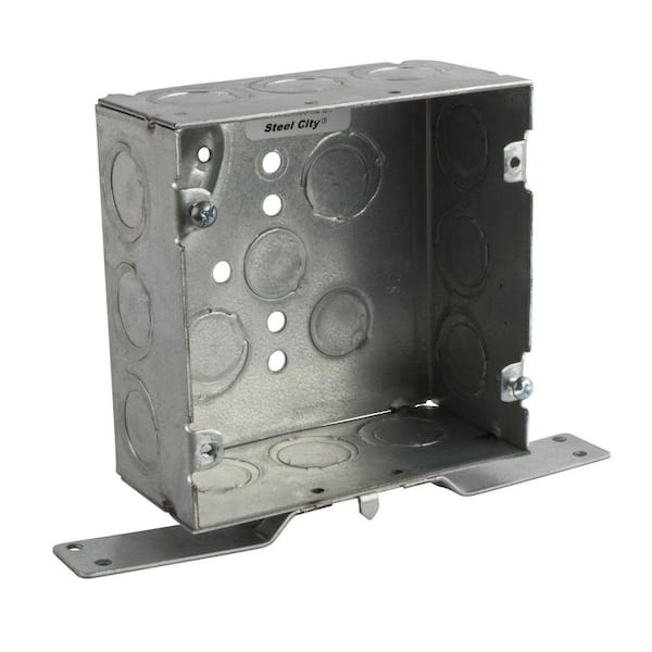 Steel City 1-Gang 3 in. 2 in. 2-1/4 in. 10.5 cu. in. Pre-Galvanized Steel Gangable Old Work Switch Box with Beveled Corners