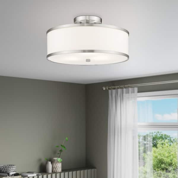Armitage 3 Light Brushed Nickel Semi Flush Mount