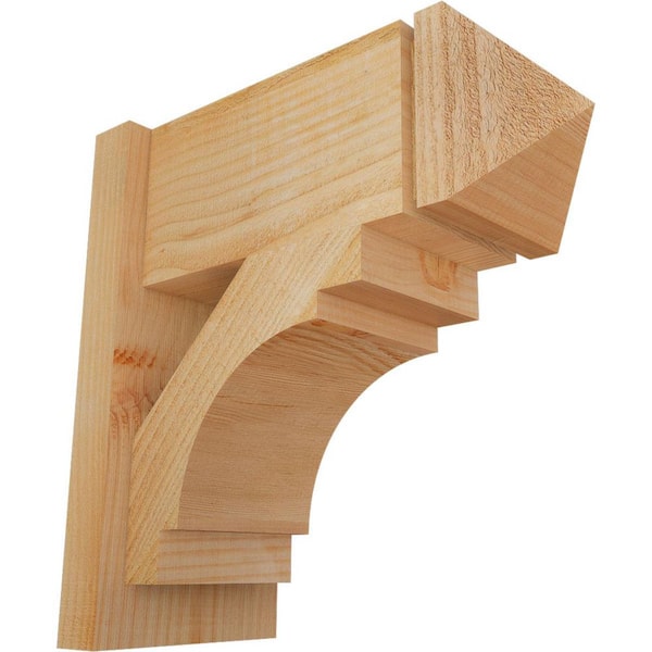 Ekena Millwork 8 in. x 18 in. x 18 in. Merced Arts and Crafts Rough Sawn Douglas Fir Outlooker