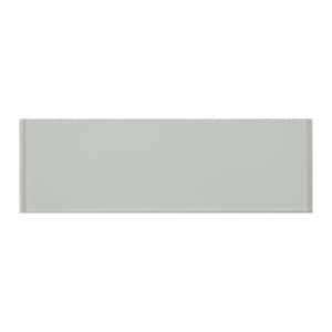 Snowcap White 4 in. x 12 in. x 8 mm Glass Subway Tile ( 5 sq. ft./Case )