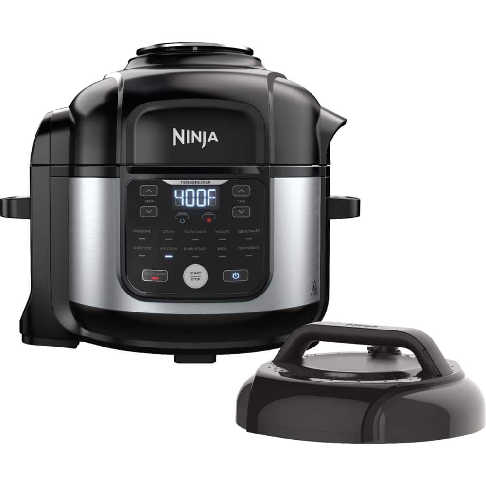 Ninja Foodi 9-in-1 6.5QT Pressure Cooker and Air Fryer 4-Quart Black Oval Slow  Cooker in the Slow Cookers department at