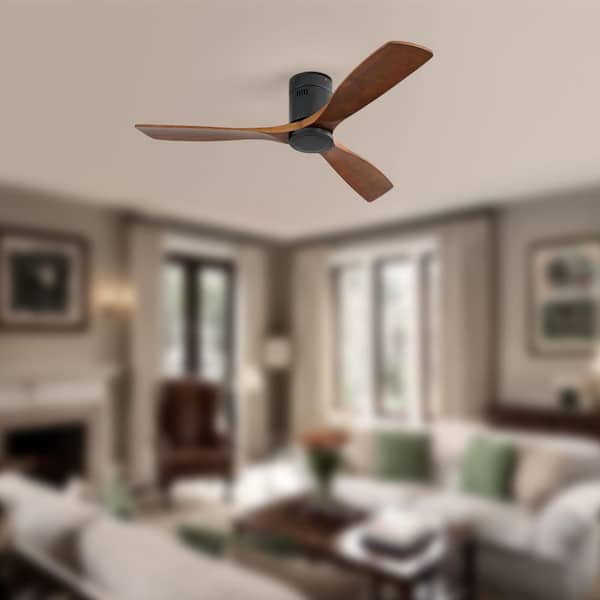 MODERN HABITAT Turboflow Blade Span 52 in. Indoor Black Modern Ceiling Fan with Remote Included
