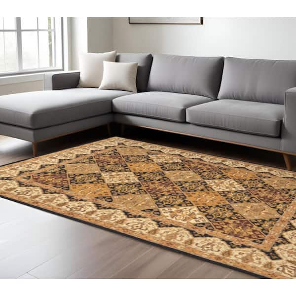 Black 8 x 10 ft. Tufted Geometric Rectangle Indoor Area Rug