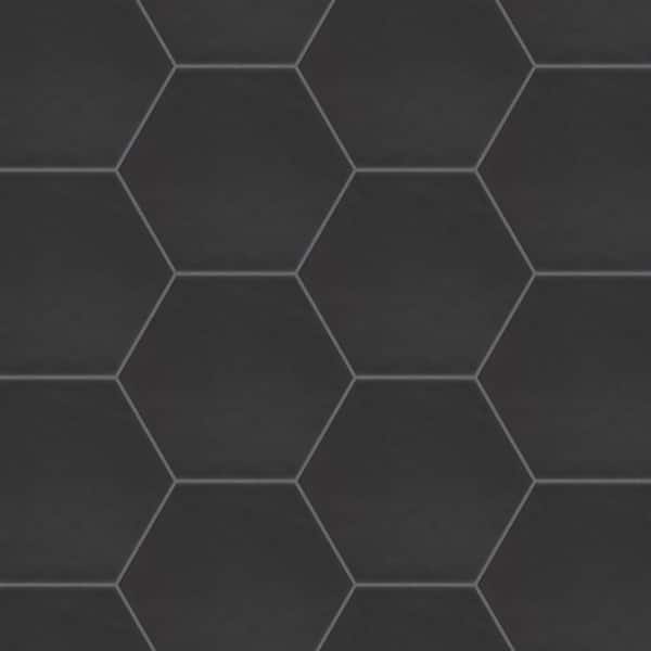 Merola Tile Hexatile Matte Nero 7 in. x 8 in. Porcelain Floor and Wall Tile (600.0 sq. ft./Pallet)