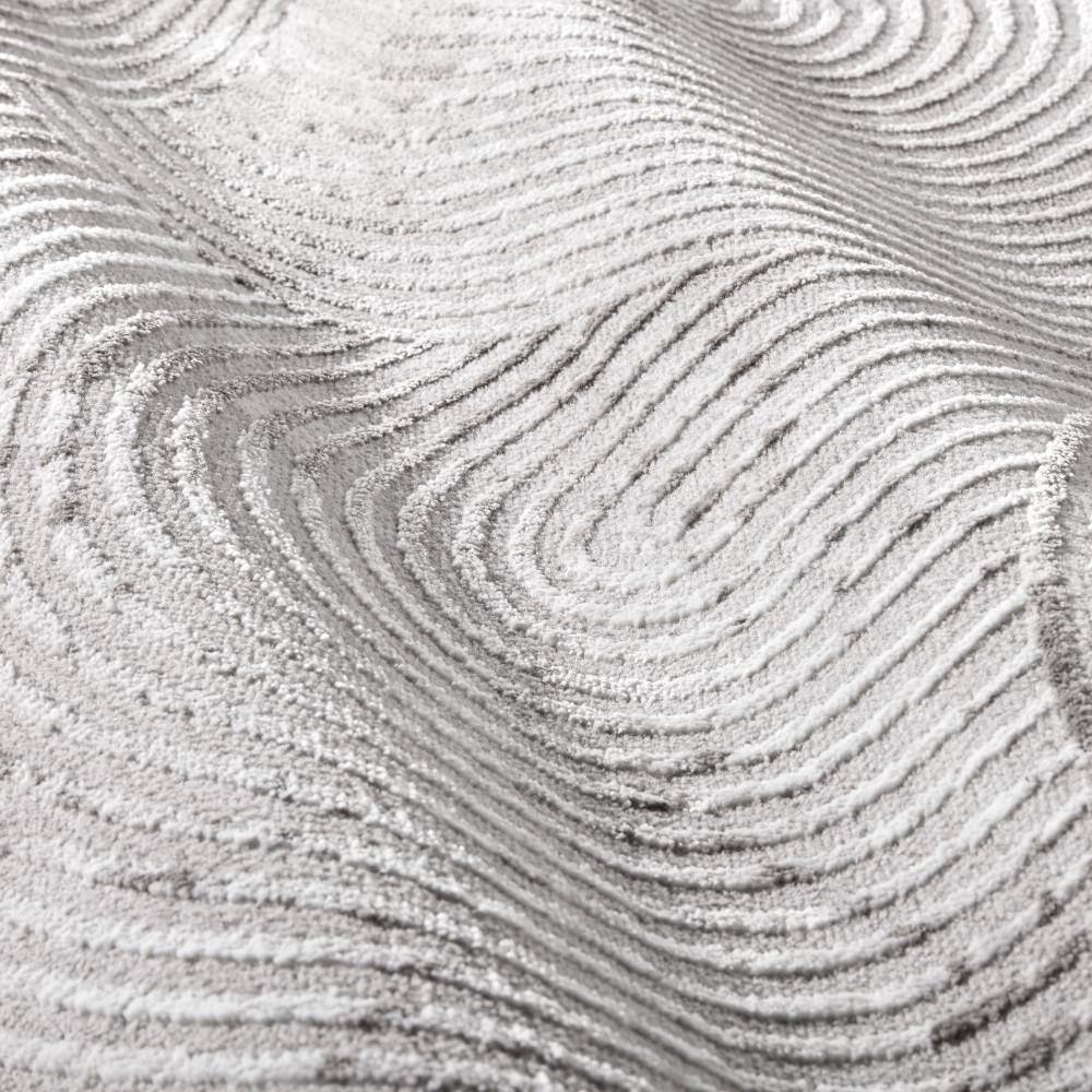 Maya Gray High-Low Texture Synthetic Area Rug 5'2" x 7'2"