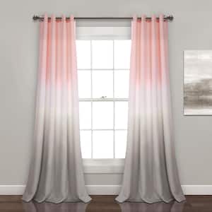 Blush Solid Grommet Room Darkening Curtain - 52 in. W x 84 in. L (Set of 2)