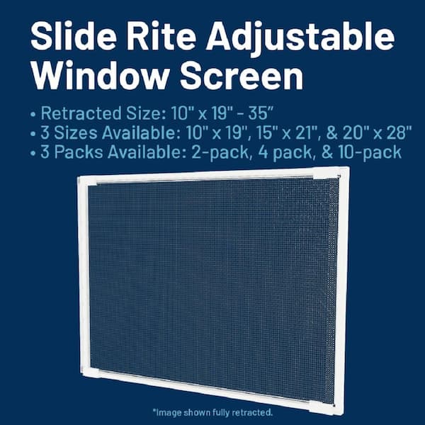 Newest Fenestrelle 21”x 15” Expandable Aluminum Frame Window Screen (set of 5)