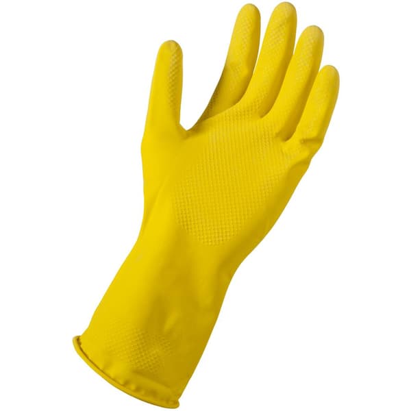 Grease Monkey Large/X-Large Yellow Latex Reusable Gloves (24-Pair)