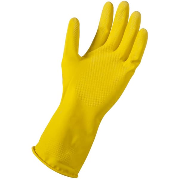 Grease Monkey Large/X-Large Yellow Latex Reusable Gloves (144-Pair)