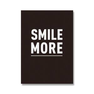 Smile More by Framless Typography Canvas Wall Art 20 in. x 28 in.