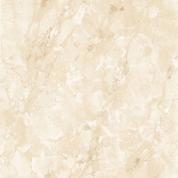 The Wallpaper Company 56 sq. ft. Beige Marble Faux Finish Wallpaper
