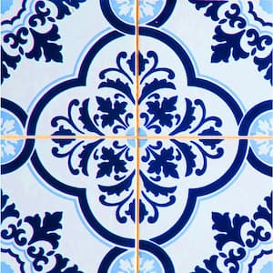 Blue H50 8 in. x 8 in.Vinyl Peel and Stick Tile (24 Tiles, 10.67 sq. ft./pack)