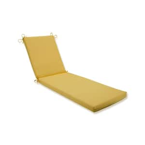 Solid 23 x 30 Outdoor Chaise Lounge Cushion in Yellow Fortress