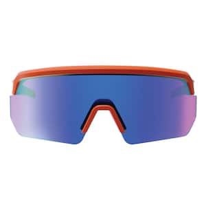 Skullerz AEGIR 55022 Blue Anti-Scratch and Enhanced Anti-Fog Mirrored Lens Safety Glasses, Sunglasses