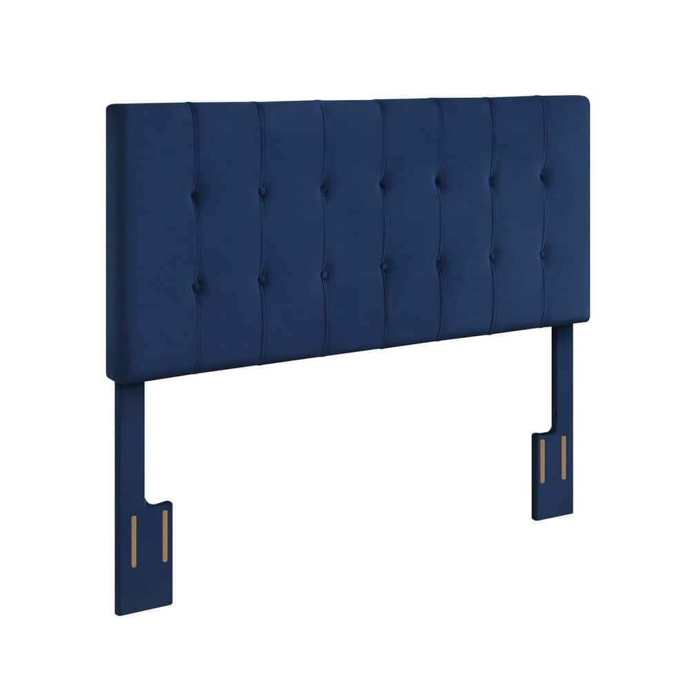 Regina Navy Blue Velvet Upholstered Full/Queen Headboard