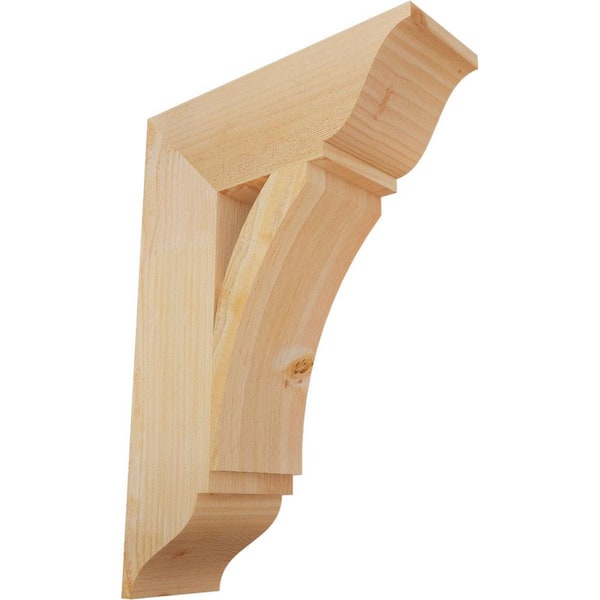 Ekena Millwork 6 in. x 26 in. x 18 in. Douglas Fir Thorton Traditional Rough Sawn Bracket