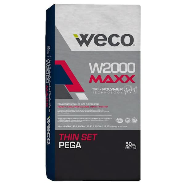 WECO W2000 MAXX 50 lb. White Professional High Polymer Level Tile & Stone Floor Adhesive