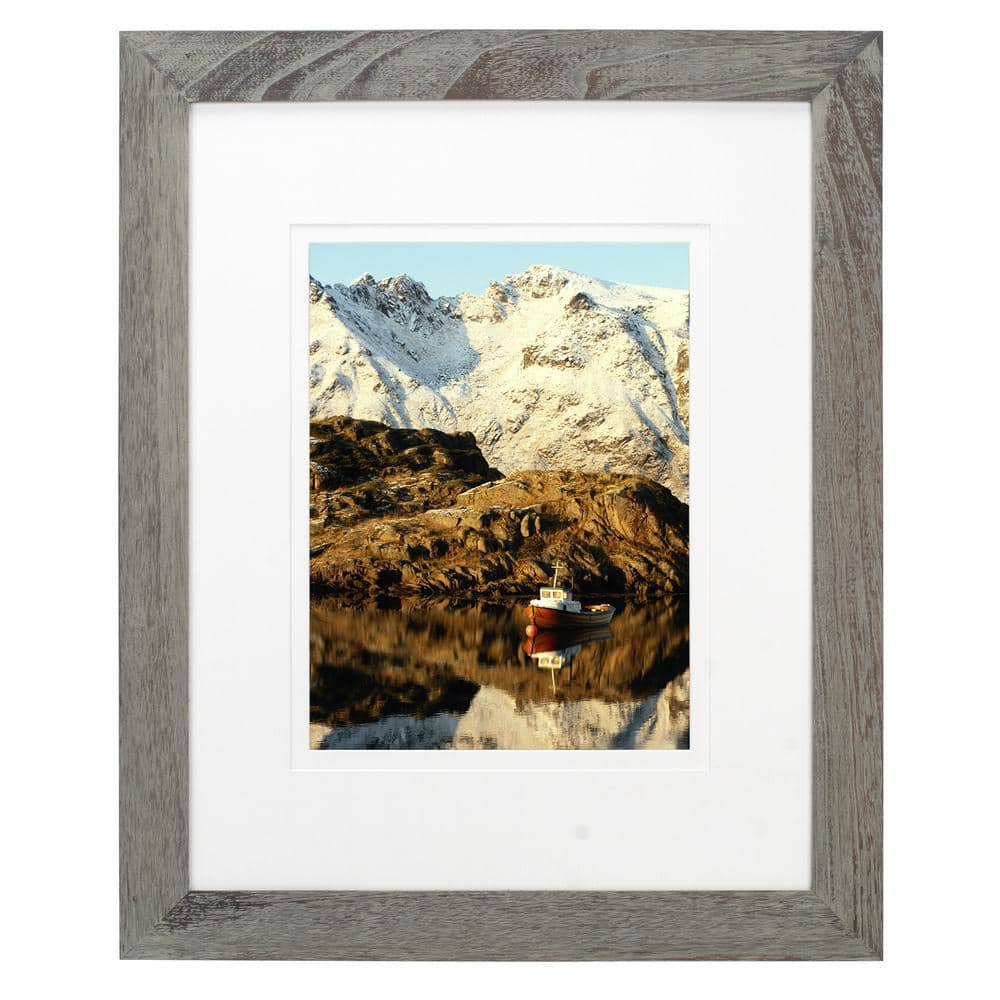 Malden International Designs 16x20/11x14 Gray Matted Picture Frame