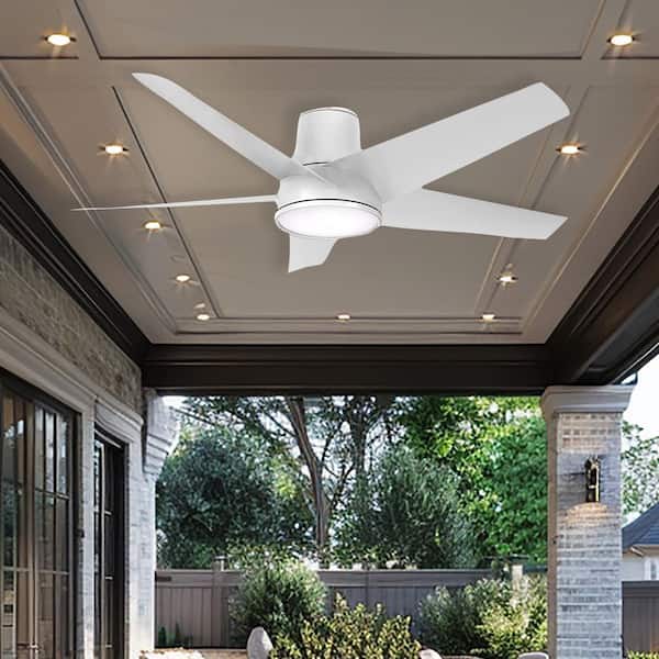 MINKA-AIRE Chubby 58 in. Integrated LED Indoor/Outdoor Flat White