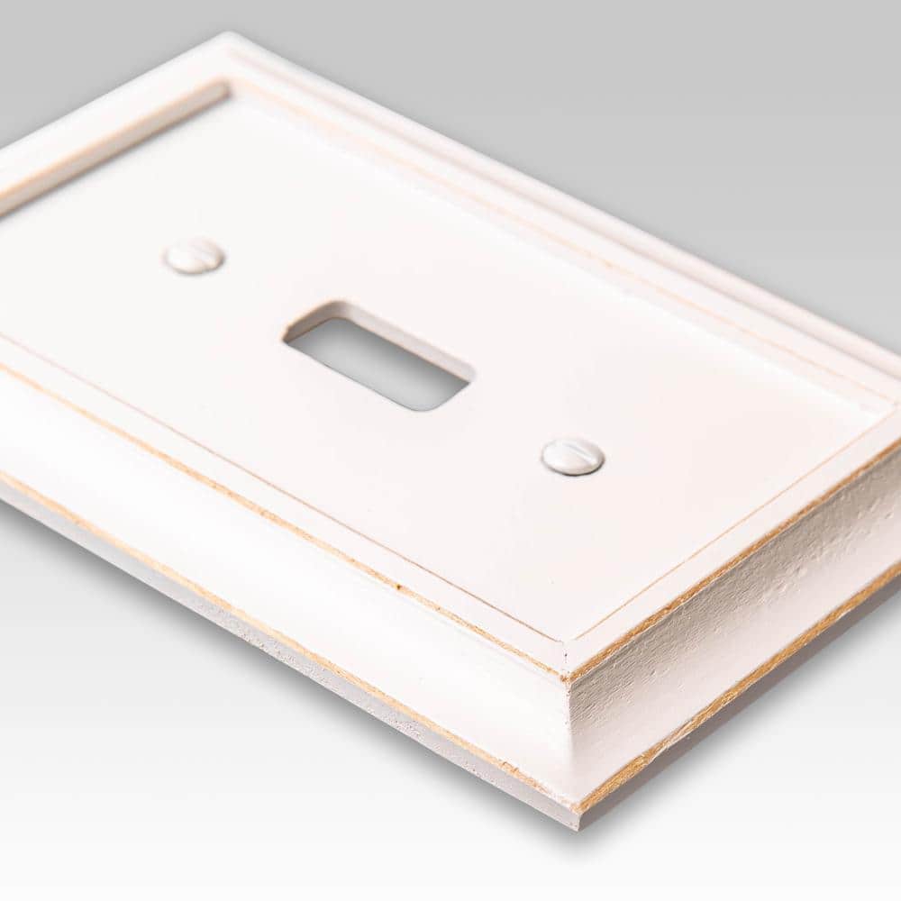 Amerelle White Wood 1-Gang Duplex Wall Plate