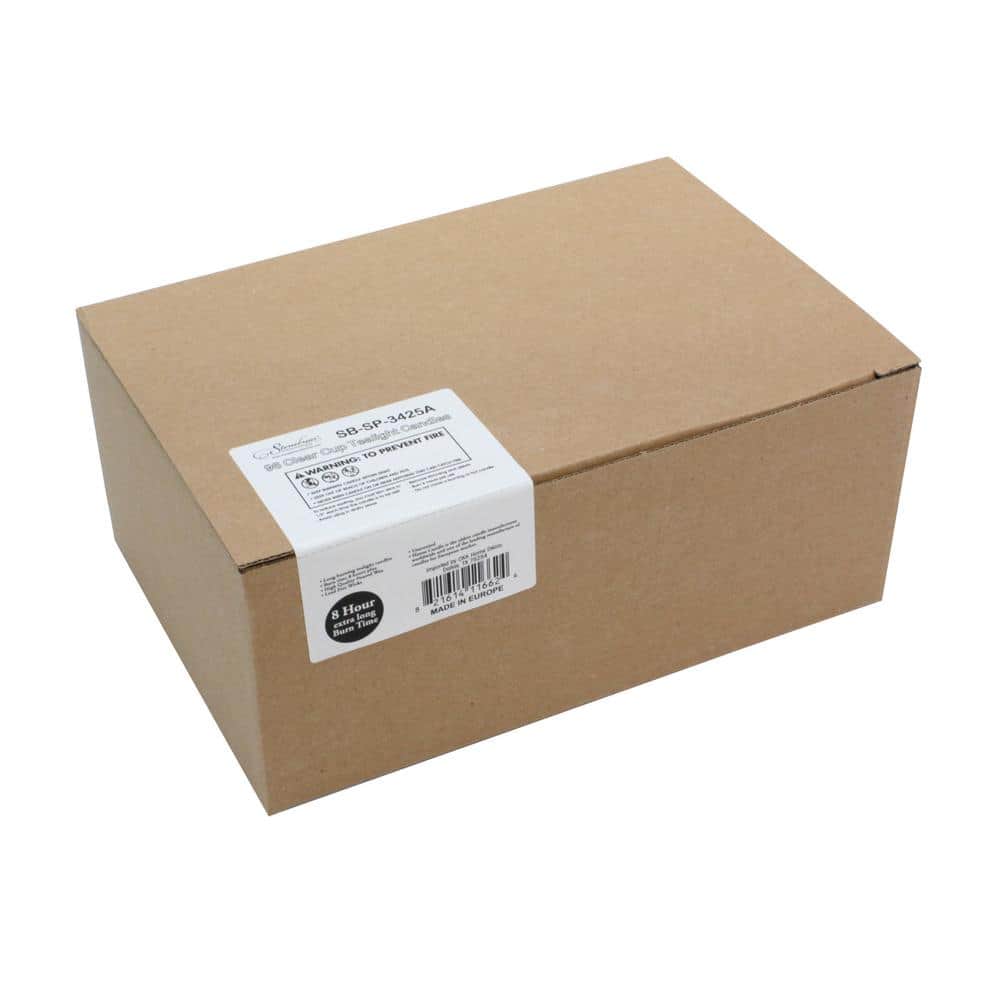 Sustainable Palm Wax White Tealight Candles, 96 Pack