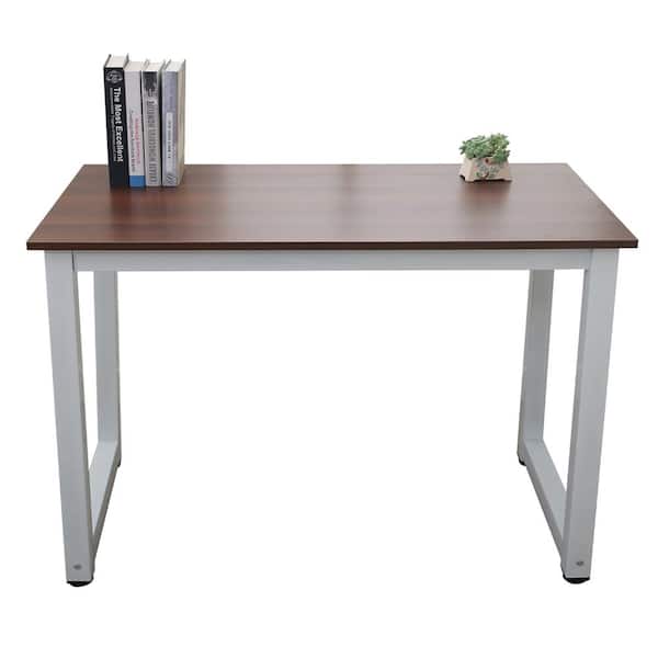 Outopee 43 in. W Retangular Brown Wooden Computer Desk