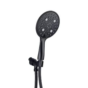 6-Spray Patterns with 2.5 GPM 6 in. Wall Mount Handheld Shower Head in Matte Black