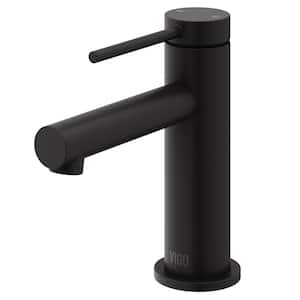 Jewel 6 in. Single-Hole Single Handle Bathroom Faucet in Matte Black