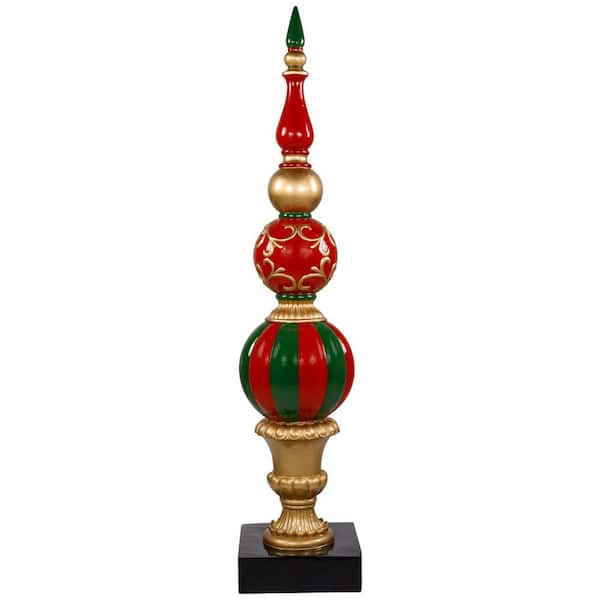 Commercial Size Ball Finial Christmas Decoration 48"-Gold and Red