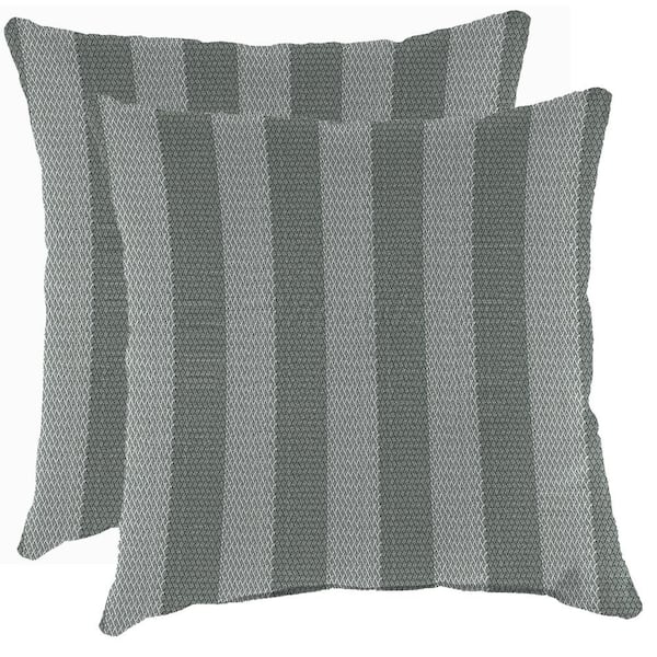 18 in. L x 18 in. W x 4 in. T Square Outdoor Throw Pillow (2-Pack)