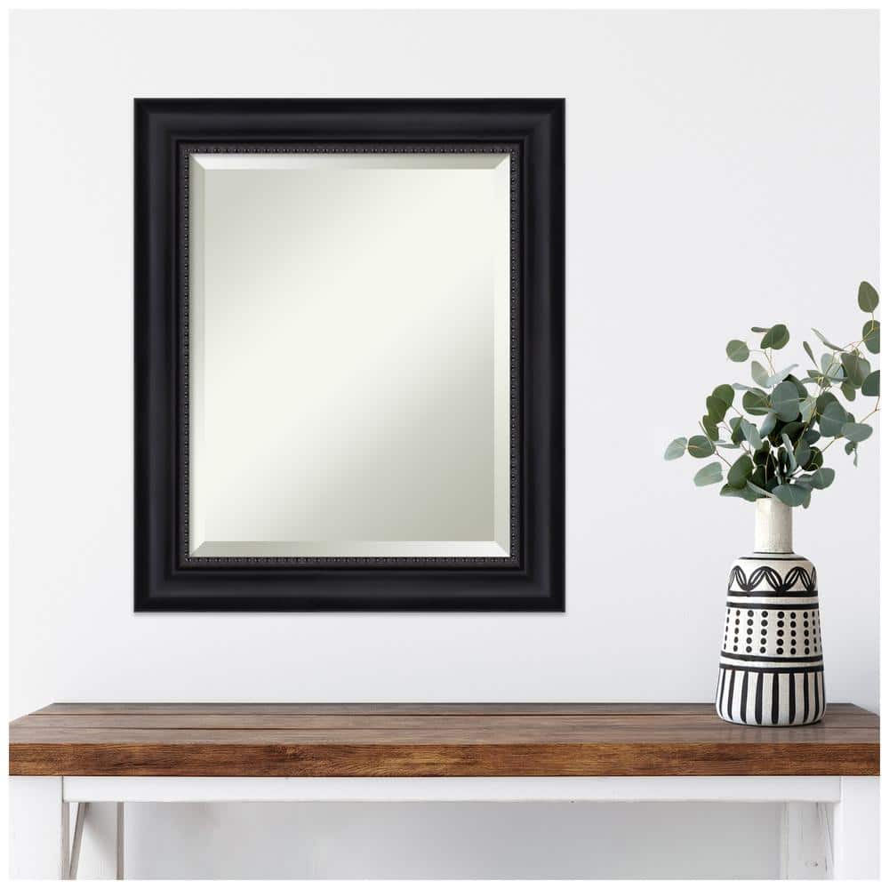 Astor Black Modern Full-Length Rectangular Wall Mirror