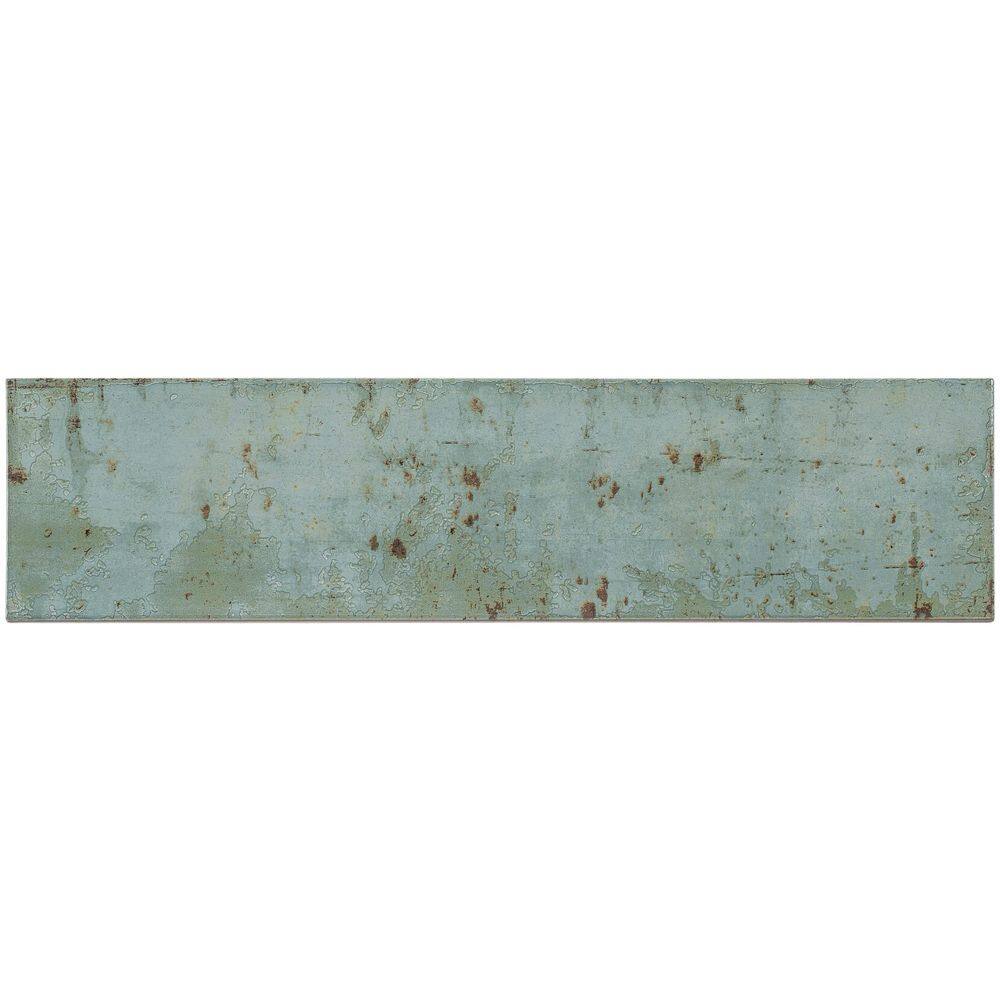 Dane 4" x 16" Blue Glazed Ceramic Subway Wall Tile