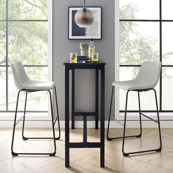 Set of 3 bar deals stools grey