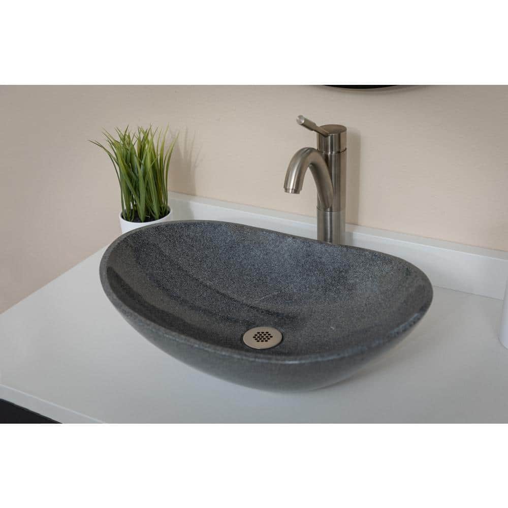 Sesame Gray Granite 20'' Canoe Vessel Sink