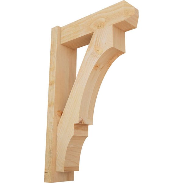 Ekena Millwork 6 in. x 32 in. x 20 in. Douglas Fir Balboa Craftsman Rough Sawn Outlooker