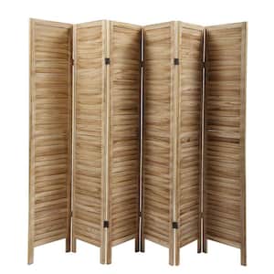 6-Panel Louver Folding Screen Decorative Privacy Partition Room Divider XH