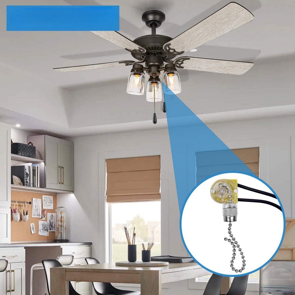 Fan Light On-Off Speed Switch with Pull Chain Compatible with Ceiling Fan Lights Lamps Wall Lights Multicolor price history on PriceWatchPro
