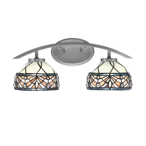 Siena 18.25 in. 2-Light Vanity Light Graphite with Diamond