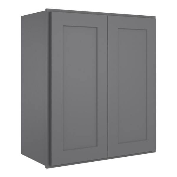 HOMEIBRO Newport Shaker White Ready to Assemble Wall Cabinet with 2-Doors 2-Shelves (33 in. W x 36 in. H x 12 in. D)