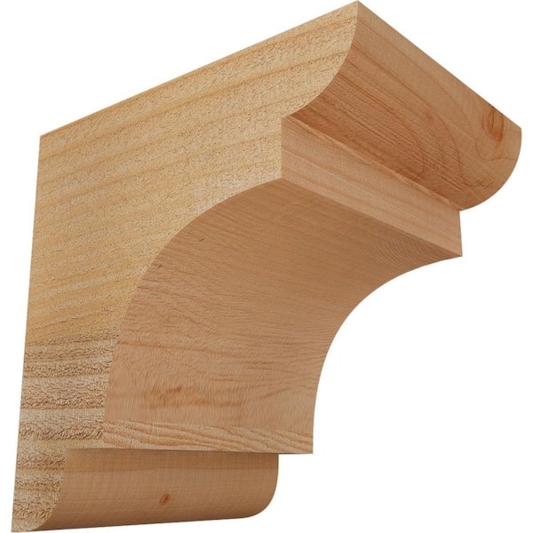 Ekena Millwork 6 in. x 8 in. x 8 in. Douglas Fir New Brighton Rough Sawn Corbel
