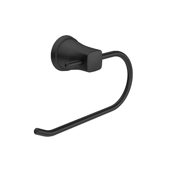 Glenmere Wall-Mount Toilet Paper Holder in Matte Black